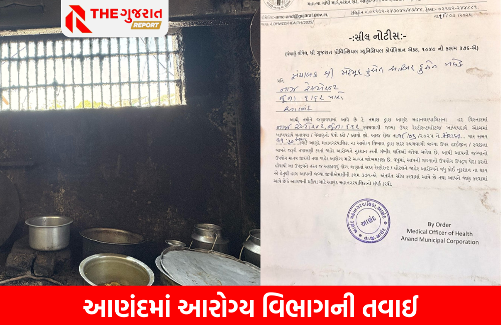Anand: આણંદમાં બેદરકારી દાખવતી 3 રેસ્ટોરન્ટ્સ સીલ, બહારનું ખાતા પહેલા ચેતજો