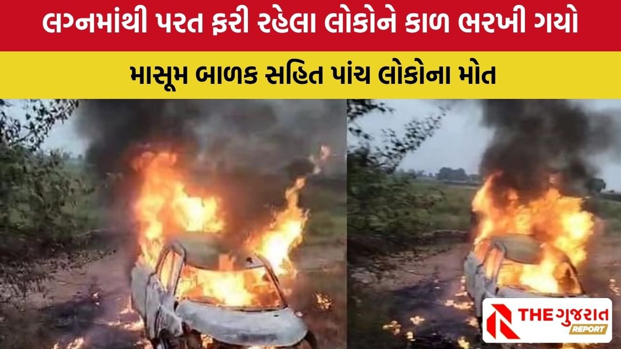Bulandshahr Accident: બુલંદશહેરમાં ભયાનક અકસ્માત, કારમાં આગ લાગતા એક જ પરિવારના 5 લોકો જીવતા ભળથું