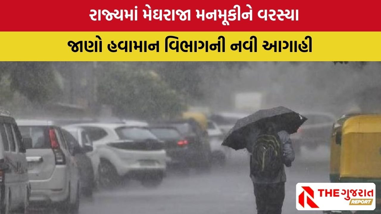 Gujarat Weather Forecast: ગુજરાતમાં ચોમાસું બરાબરનું જામ્યું, આજે પણ ભારે વરસાદની આગાહી