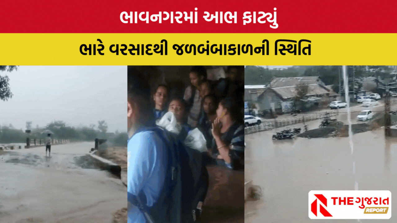 Bhavnagar : મહુવામાં ભારે વરસાદના કારણે 30 વિદ્યાર્થીઓ પાણીમાં ફસાયા, તંત્ર પાસે માંગી મદદ