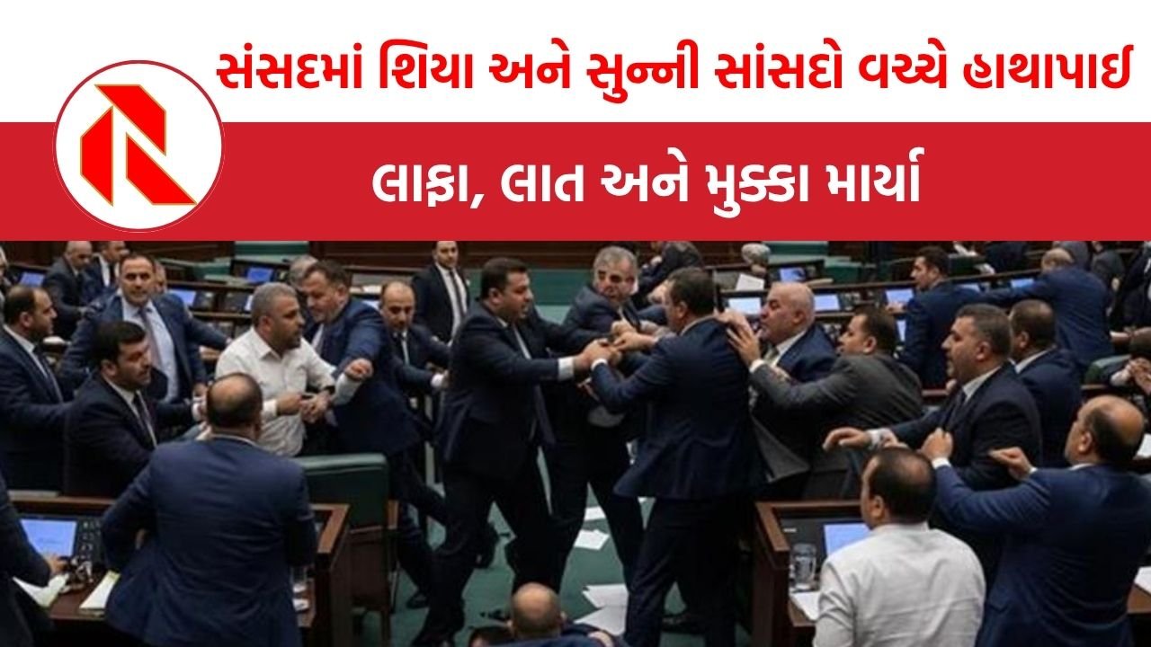 Iraqi parliament Video: ઇરાકની સંસદમાં શિયા અને સુન્ની સાંસદો વચ્ચે હાથાપાઈ, લાફા, લાત અને મુક્કા માર્યા