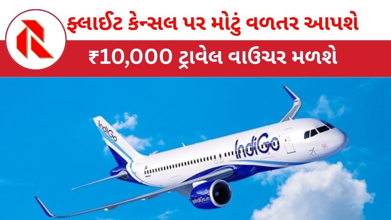 Indigo Flight Cancellation:ઈન્ડિગોની મોટી જાહેરાત! ફ્લાઇટ રદ થવા પર મળશે ₹ 10,000 વળતર