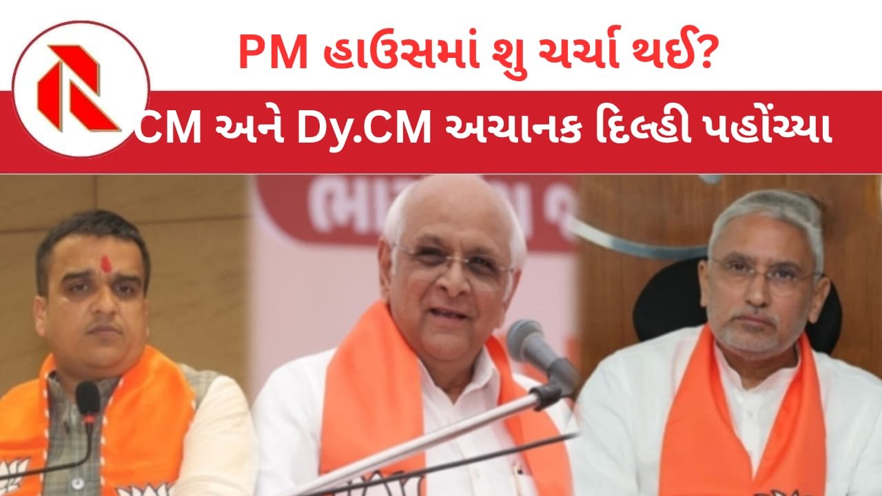 Gujarat Politics: ગુજરાત ભાજપના CM સહિત ત્રણ નેતા અચાનક સરકારી વિમાનમાં  દિલ્હી કેમ પહોંચ્યા? PM સાથે સાથે શુ ચર્ચા થઈ?