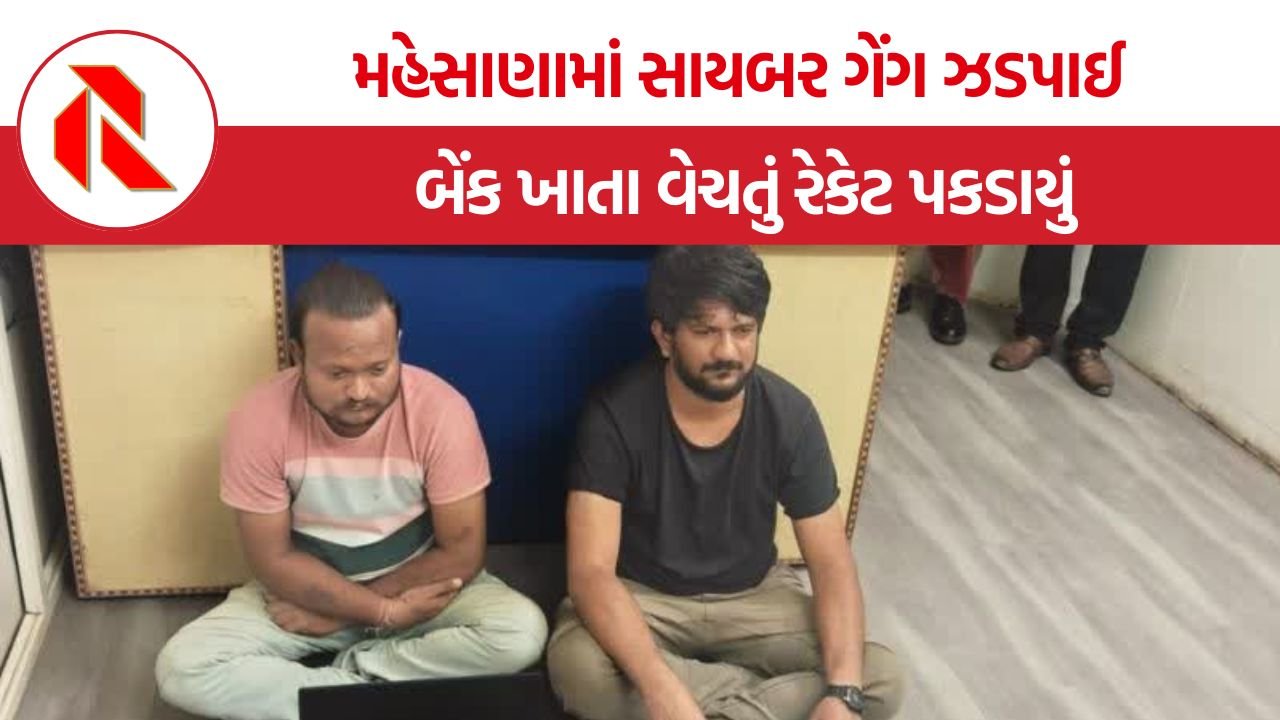 Inter State Cyber Fraud Mehsana: મહેસાણામાં આંતરરાજ્ય સાયબર ફ્રોડ રેકેટનો પર્દાફાશ, બેંક ખાતા વેચતી ટોળકીના બે શખ્સો ઝડપાયા