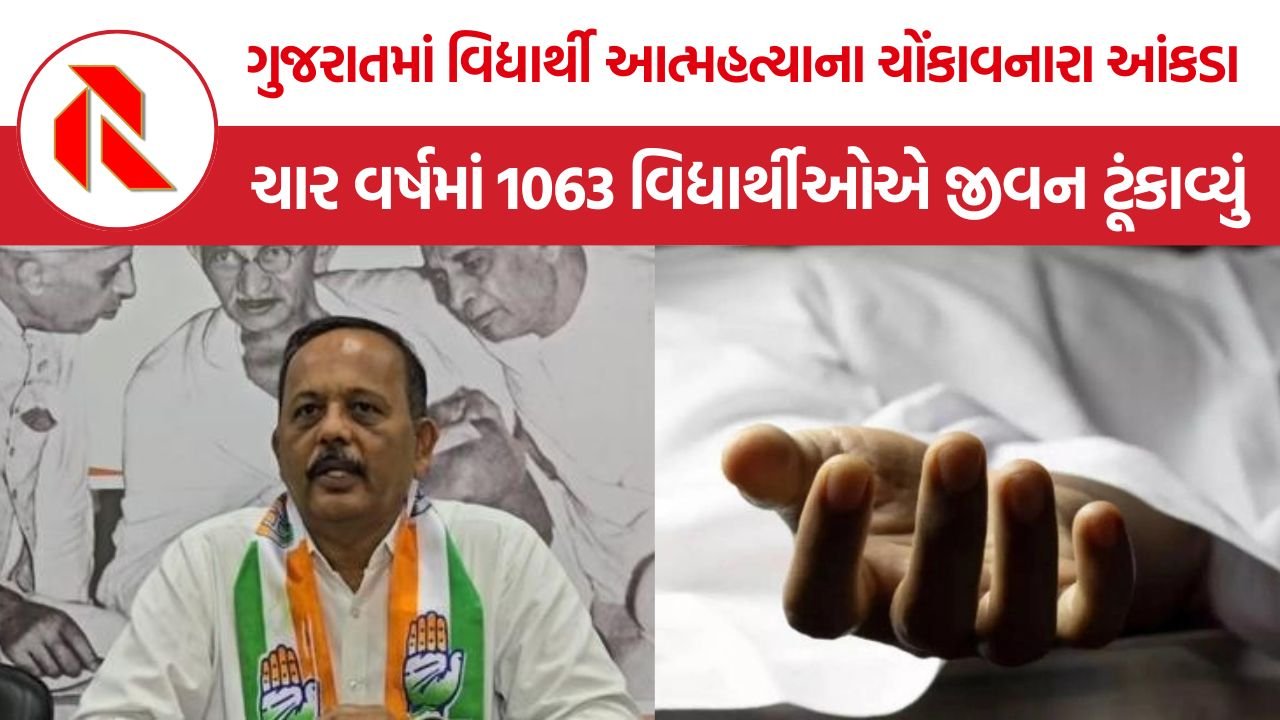 Student Suicide Crisis Gujarat: ગુજરાતમાં વિદ્યાર્થી આત્મહત્યાના ચોંકાવનારા આંકડા, ચાર વર્ષમાં 1063 વિદ્યાર્થીઓએ જીવન ટૂંકાવ્યું, કોંગ્રેસે સરકારને ઘેરી
