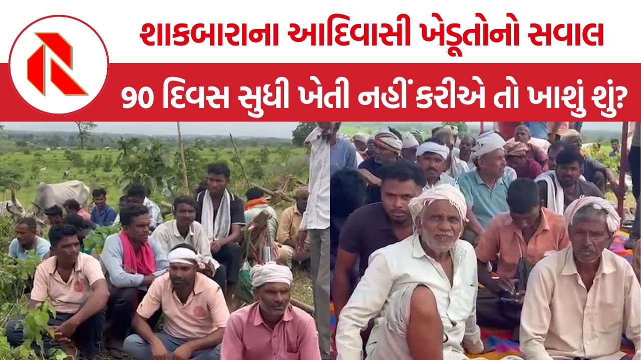 Sagbara Farmers Protest: સાગબારાના આદિવાસી ખેડૂતોની લડત ફરી ઉગ્ર, 25 દિવસના ધરણા બાદ સમાધાન છતાં ખેતી રોકાતા સરકાર સામે રોષ
