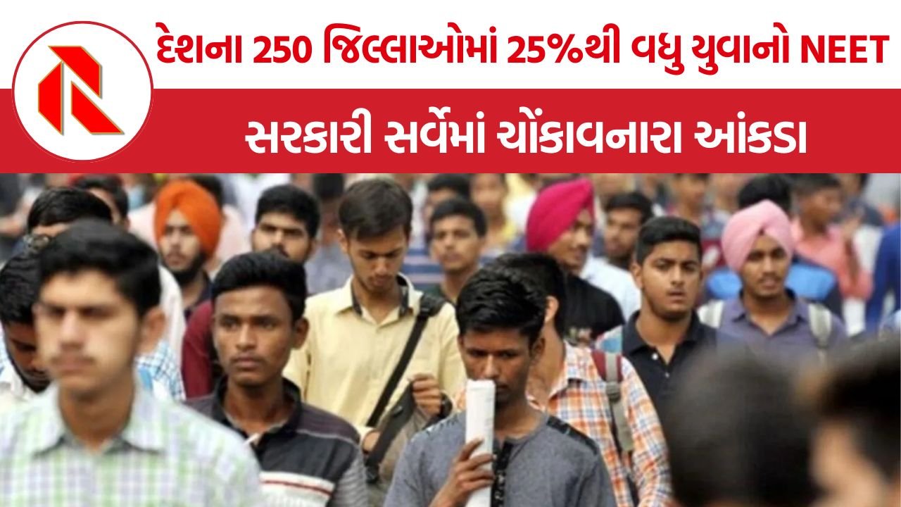Youth Unemployment India: દેશના 250 જિલ્લાઓમાં 25%થી વધુ યુવાનો NEET, સરકારી સર્વેમાં રોજગાર અને શિક્ષણ અંગે ચિંતાજનક સ્થિતિ