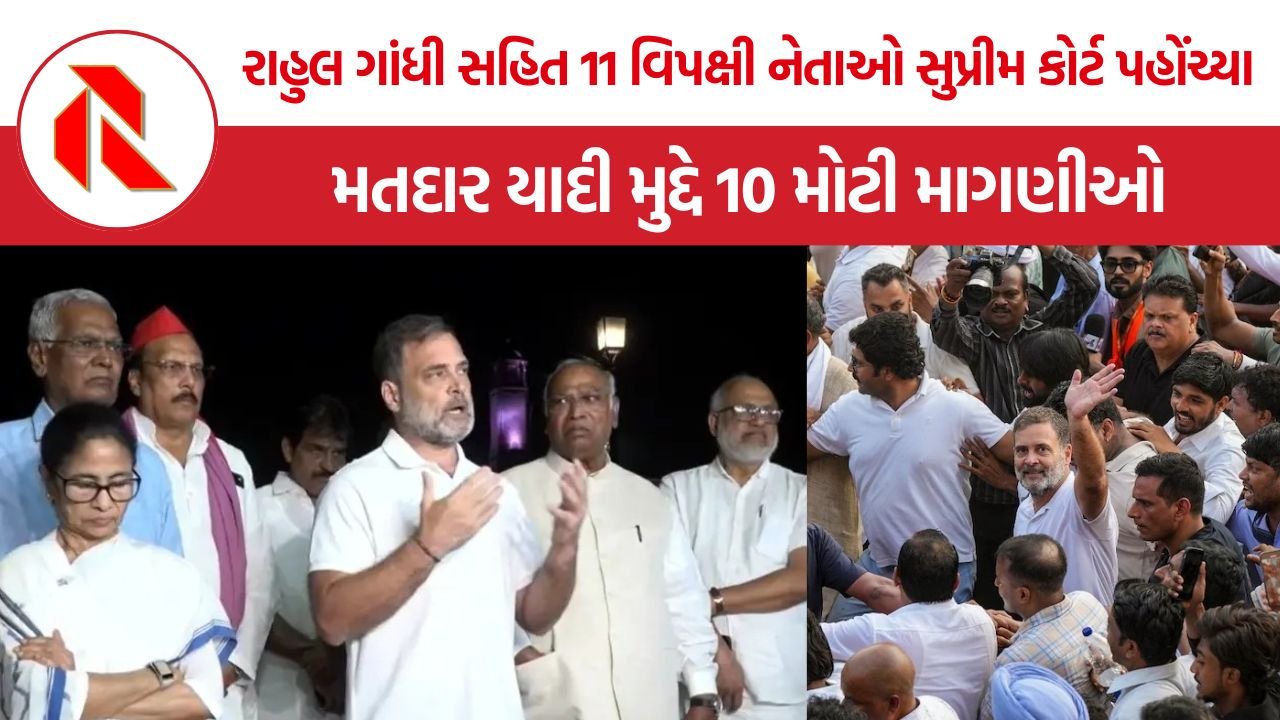 INDIA Alliance SC Petition: રાહુલ ગાંધી સહિત 11 વિપક્ષી નેતાઓ સુપ્રીમ કોર્ટ પહોંચ્યા, મતદાર યાદી મુદ્દે 10 મોટી માગણીઓ