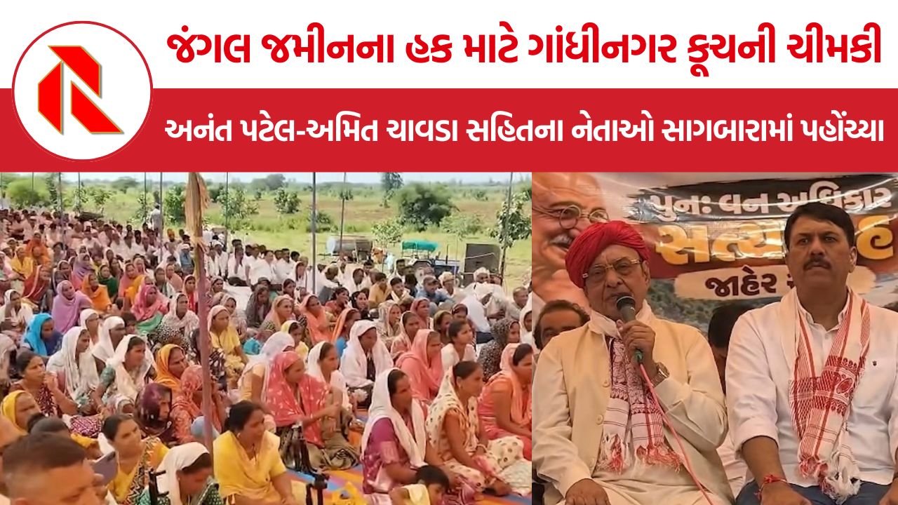 Sagbara Forest Land Protest: સાગબારામાં ફરી ‘વન અધિકાર સત્યાગ્રહ’, જંગલ જમીનના હક માટે આદિવાસી ખેડૂતોનું આંદોલન ઉગ્ર